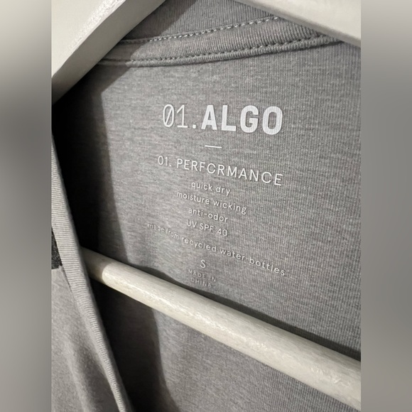 Men fit performance gray t-shirt by 01.Algo size Small - Picture 4 of 5